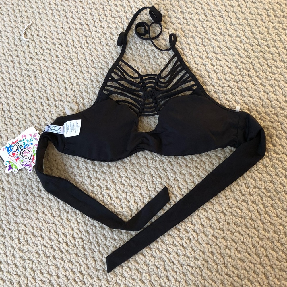 NWT Black Becca Bikini Top - Picture 2 of 5